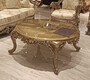 Casa Padrino Luxus Barock Couchtisch Gold - Runder Massivholz Wohnzimmertisch im Barockstil - Barock M�bel - Luxus M�bel im Barockstil - Barock Einrichtung - Edel & Prunkvoll
