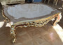 Casa Padrino Luxus Barock Couchtisch Wei� / Grau / Gold / Braun - Prunkvoller Massivholz Wohnzimmertisch im Barockstil - Prunkvolle Barock M�bel