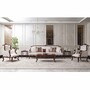 Casa Padrino Luxus Barock Couchtisch Dunkelbraun 122 cm - Barockstil M�bel