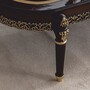 Casa Padrino Luxus Barock Couchtisch Dunkelbraun / Gold 138 cm - Barock M�bel