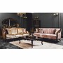 Casa Padrino Luxus Barock Couchtisch Dunkelbraun 124 cm - Barock M�bel