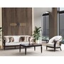 Casa Padrino Luxus Barock Couchtisch Dunkelbraun / Gold 105 cm - Barock M�bel