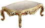 Casa Padrino Luxus Barock Couchtisch Beige / Creme / Gold / Braun - Prunkvoller Massivholz Wohnzimmertisch im Barockstil - Prunkvolle Barock M�bel