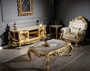 Casa Padrino Luxus Barock Couchtisch Beige / Creme / Gold / Braun - Prunkvoller Massivholz Wohnzimmertisch im Barockstil - Prunkvolle Barock M�bel