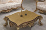 Casa Padrino Luxus Barock Couchtisch Gold / Braun - Eleganter Massivholz Wohnzimmertisch im Barockstil - Barock Wohnzimmer M�bel - Edel & Prunkvoll