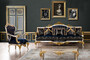 Casa Padrino Luxus Barock Couchtisch Silber / Gold - Massivholz Wohnzimmertisch im Barockstil - Barock Wohnzimmer M�bel - Edel & Prunkvoll