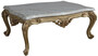 Casa Padrino Luxus Barock Couchtisch Grau / Gold 120 x 87 x H. 48 cm - Massivholz Wohnzimmertisch im Barockstil - Barock M�bel - Edel & Prunkvoll 