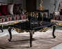 Casa Padrino Luxus Barock Couchtisch Schwarz / Gold - Handgefertigter Massivholz Wohnzimmertisch - Prunkvolle Wohnzimmer M�bel im Barockstil