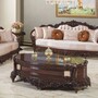 Casa Padrino Luxus Barock Couchtisch Dunkelbraun / Gold 180 cm - Prunkvoller Barockstil Wohnzimmertisch - Barock Wohnzimmer M�bel