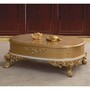 Casa Padrino Luxus Barock Couchtisch Gold / Wei� 120 cm - Barockstil M�bel