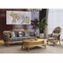 Casa Padrino Luxus Barock Couchtisch Gold / Wei� 120 cm - Barockstil M�bel