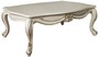 Casa Padrino Luxus Barock Couchtisch Creme / Gold 113 x 85 x H. 45 cm - Rechteckiger Massivholz Wohnzimmertisch - Barockm�bel