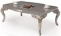 Casa Padrino Luxus Barock Couchtisch Silber / Gold 120 x 86 x H. 45 cm - Prunkvoller Wohnzimmertisch im Barockstil - Barockm�bel