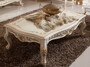Casa Padrino Luxus Barock Couchtisch Wei� / Beige / Gold - Prunkvoller Massivholz Wohnzimmertisch im Barockstil - Barock Wohnzimmer M�bel - Edel & Prunkvoll