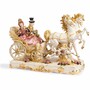 Casa Padrino Luxus Barock Deko Keramik Kutsche Beige / Bunt / Gold 90 cm - Made in Italy 