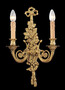 Casa Padrino Luxus Barock Doppel Wandleuchte Franz�sisches Gold 32 x 15 x H. 50 cm - Prunkvolle Wandlampe im Barockstil - Barock Leuchten - Luxus Qualit�t - Made in Italy 