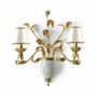 Casa Padrino Luxus Barock Doppel Wandleuchte Wei� / Gold 59 cm - Made in Italy 