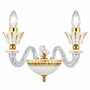 Casa Padrino Luxus Barock Doppel Wandleuchte Wei� / Gold 30 cm - Handgefertigt & Handbemalt - Made in Italy 