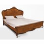 Casa Padrino Luxus Barock Doppelbett Braun - Handgefertigte Barockstil Schlafzimmer M�bel
