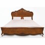 Casa Padrino Luxus Barock Doppelbett Braun - Handgefertigte Barockstil Schlafzimmer M�bel