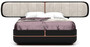 Casa Padrino Luxus Doppelbett Grau / Schwarz / Kupfer 330 x 215 x H. 120 cm - Massivholz Bett mit gepolstertem Kopfteil - Schlafzimmer M�bel - Hotel M�bel - Luxus M�bel