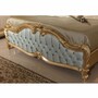Casa Padrino Luxus Barock Doppelbett Hellblau / Gold 180 x 200 cm - Prunkvolles Barockstil Bett - Barock Schlafzimmer & Hotel M�bel
