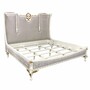 Casa Padrino Luxus Barock Doppelbett Silber / Wei� / Gold - Barockstil Schlafzimmer M�bel