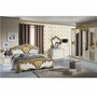Casa Padrino Luxus Barock Doppelbett mit Glitzersteinen Wei� / Gold - Schlafzimmer M�bel