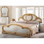 Casa Padrino Luxus Barock Doppelbett mit Glitzersteinen Wei� / Grau / Gold - Schlafzimmer M�bel
