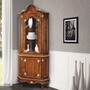 Casa Padrino Luxus Barock Eckvitrine Braun / Gold H. 222 cm - Barock M�bel - Made in Italy 