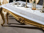 Casa Padrino Luxus Barock Esstisch Wei� / Gold 202 x 102 x H. 80 cm - Massivholz K�chentisch - Esszimmertisch - Prunkvolle Esszimmer M�bel im Barockstil
