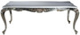 Casa Padrino Luxus Barock Esstisch Wei� / Silber / Gold 207 x 112 x H. 82 cm - Massivholz Esszimmertisch - Edle Barock Esszimmer M�bel