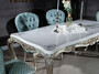 Casa Padrino Luxus Barock Esstisch Wei� / Silber / Gold 207 x 112 x H. 82 cm - Massivholz Esszimmertisch - Edle Barock Esszimmer M�bel