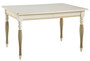 Casa Padrino Luxus Barock Esstisch Creme / Gold 130-330 x 100 x H. 77,5 cm - Ausziehbarer K�chentisch