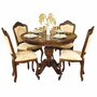 Casa Padrino Luxus Barock Esstisch Dunkelbraun 100-140 cm - Barock Esszimmer M�bel