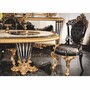 Casa Padrino Luxus Barock Esstisch Wei� / Schwarz / Gold 280 cm - Ovaler Esszimmertisch mit Glasplatten - Barock Esszimmer M�bel