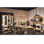 Casa Padrino Luxus Barock Esstisch Wei� / Schwarz / Gold 280 cm - Ovaler Esszimmertisch mit Glasplatten - Barock Esszimmer M�bel