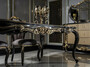 Casa Padrino Luxus Barock Esstisch Schwarz / Gold - Edler Massivholz Esszimmertisch - Barock Esszimmer M�bel - Edel & Prunkvoll Interior