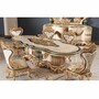 Casa Padrino Luxus Barock Esstisch Wei� / Beige / Gr�n / Gold 307 cm - Prunkvolle Barock Esszimmer M�bel