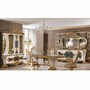 Casa Padrino Luxus Barock Esstisch Wei� / Blau / Gold 280 cm - Ovaler Esszimmertisch mit Glasplatten - Barock Esszimmer M�bel