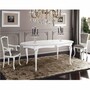 Casa Padrino Luxus Barock Esstisch Wei� / Silber 200-280 cm - Made in Italy