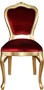 Casa Padrino Luxus Barock Esszimmer Set Bordeauxrot / Gold 45 x 46 x H. 99 cm - 6 handgefertigte Esszimmerst�hle - Barock Esszimmerm�bel