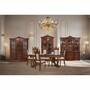 Casa Padrino Luxus Barock Esszimmer Set Braun / Silber - 1 Ausziehbarer Esstisch & 8 St�hle