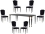 Casa Padrino Luxus Barock Esszimmer Set Schwarz / Antik Gold - 1 Esszimmertisch & 6 Esszimmerst�hle - Barock Esszimmerm�bel - Luxus Qualit�t - Edel & Prunkvoll