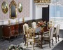Casa Padrino Luxus Barock Esszimmer Set Dunkelbraun / Silber / Gold - Barock Esszimmer M�bel