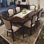 Casa Padrino Luxus Barock Esszimmer Set Creme / Dunkelbraun - 1 Barock Esstisch & 6 Barock Esszimmerst�hle