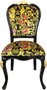 Pomp��s by Casa Padrino Luxus Barock Esszimmerst�hle Butterflies & Flowers Mehrfarbig / Schwarz / Gold - Pomp��se Barock St�hle designed by Harald Gl��ckler - 4 Esszimmerst�hle - Barock Esszimmerm�bel