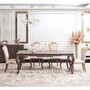 Casa Padrino Luxus Barock Esszimmer Set Beige / Braun - 1 Barock Esstisch & 6 Barock St�hle