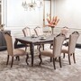 Casa Padrino Luxus Barock Esszimmer Set Beige / Braun - 1 Barock Esstisch & 6 Barock St�hle
