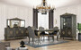 Casa Padrino Luxus Barock Esszimmer Set Blau / Grau / Gold - 1 Esszimmertisch & 6 Esszimmerst�hle - Edle Barock Esszimmer M�bel - Edel & Prunkvoll